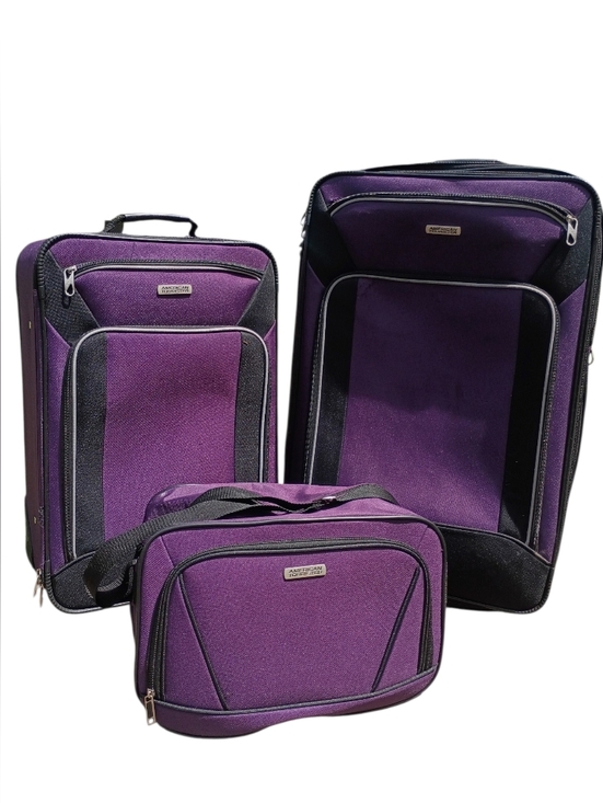 American Tourister Handbags - SOLD American Tourister Purple 3 Piece Luggage Set